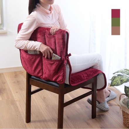 アルミシート入り あったか チェアカバー 2枚組 椅子カバー ワイン
