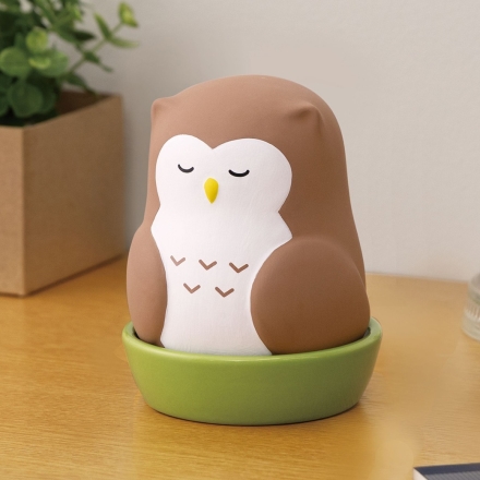 陶器の加湿器 フクロウ