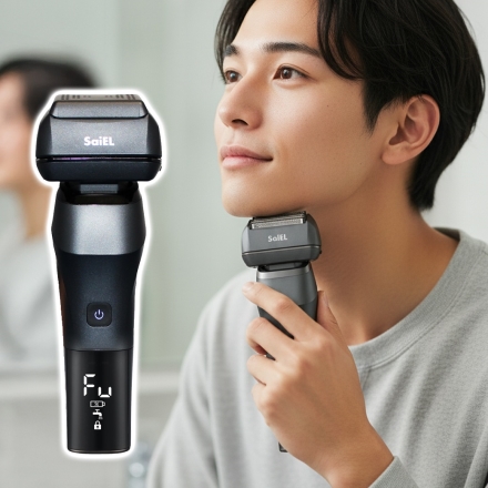 6枚刃電動シェーバー スッキリさん 毎分8000回転 ヘッド可動 IPX6 髭剃り 電気シェーバー 電動髭剃り ヒゲ剃り