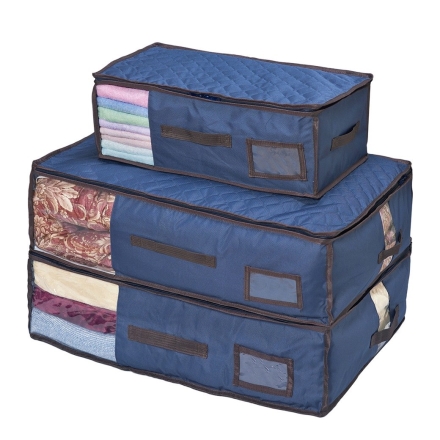 除湿･消臭･防ダニ 衣類を守る収納ケース3点セット 消臭 衣類ケース 収納ケース 防ダニ 除湿ケース 衣類収納 布団収納