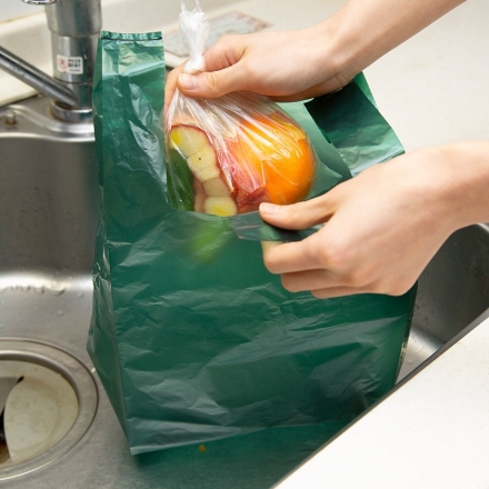 消臭袋 160枚組 レギュラー 持ち手付 10L 日本製 抗菌 消臭 ゴミ袋 生ゴミ処理 オムツ ペット 排泄物 柿渋エキス ポリフェノール 透けにくい