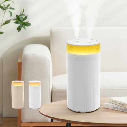 卓上加湿器2個組 加湿器 2個セット 1ボタン 3モード LEDライト付き 寝室 加湿器 照明 スタンド