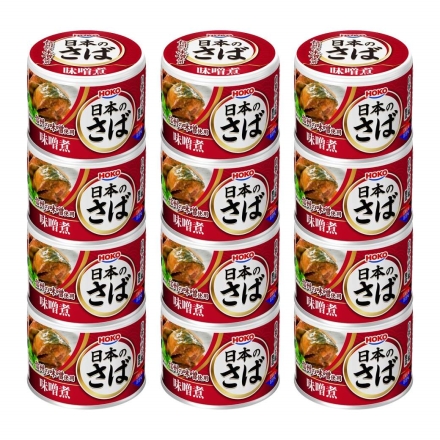 ＜HOKO＞国産さば缶詰(おまけ付き) 12缶 ＋おまけ付 宝幸 日本のさば サバ 缶 鯖缶 サバ缶