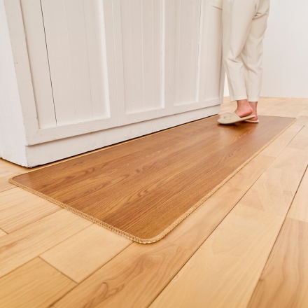 抗菌防臭加工木目調塩ビキッチンマット 60×250cm 木目調 塩ビ 床 キッチンマット
