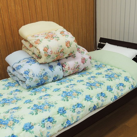 〈色おまかせ〉日本製防ダニ抗菌防臭加工ガーゼ肌掛布団 シングル