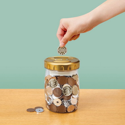 自動カウント貯金箱