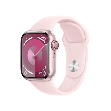 Apple Watch Series 9（GPS + Cellularモデル）- 41mmピンクアルミニウムケースとライトピンクスポーツバンド -  S/M｜永久不滅ポイント・UCポイント交換の「STOREE SAISON（ストーリー セゾン）」