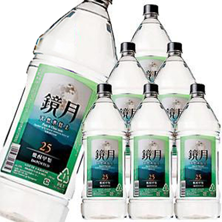サントリー 鏡月グリーン 25°2.7Lペット×6本 韓国焼酎 長S