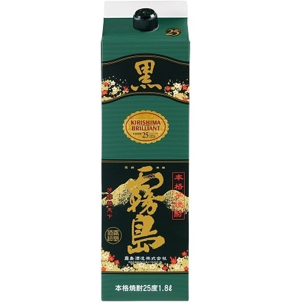 芋焼酎 黒霧島 25度 パック 1.8L 6本 ケース販売 宮崎県 霧島酒造 いも焼酎 くろきり RSL