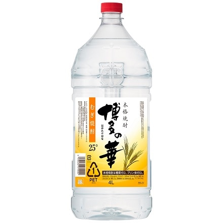 福岡県 福徳長酒類 むぎ焼酎焼酎 博多の華 麦焼酎 25度 4L PET