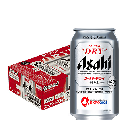アサヒ スーパードライ 25年大阪関西万博記念缶 350ml×24本 (1ケース) 八幡