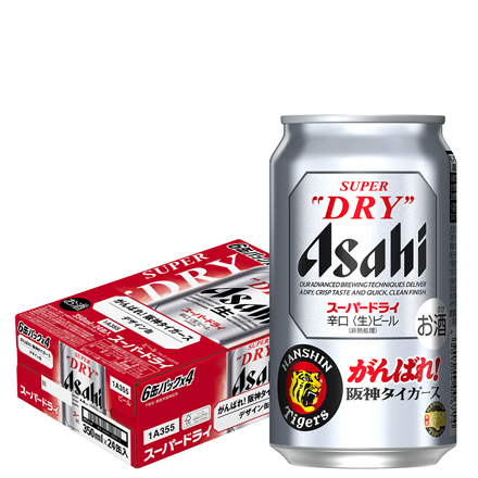アサヒ スーパードライ がんばれ！阪神タイガース缶 350ml×24本 (1ケース) 数量限定 SUPER DRY 阪神 デザイン缶 タイガース AIB