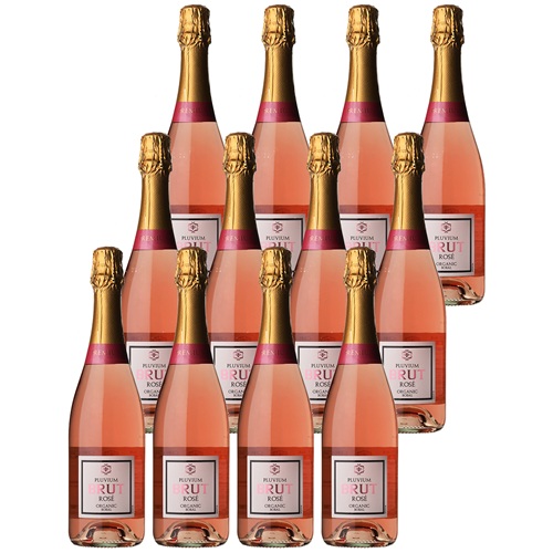 プルビウム ブリュット ロゼ オーガニック 750ml 12本入 スペイン ワインケース ロゼ泡 辛口 浜運