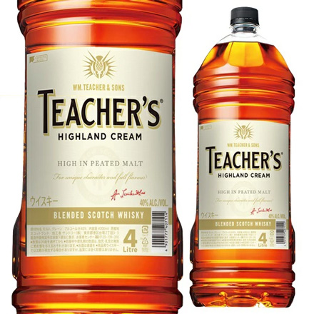 ティーチャーズ 40度 4000ml 4本 ケース販売 スコッチ ブレンデッド ウイスキー 4L 大容量 八幡