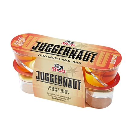 スリングショット ジャガーノート エナジーフレーバー & ハーブリキュール 1ケース 72本（30ml×3本入が24パック） 16度 リキュール ショット飲み クラブ バー イベント パーティー sling shots 長S