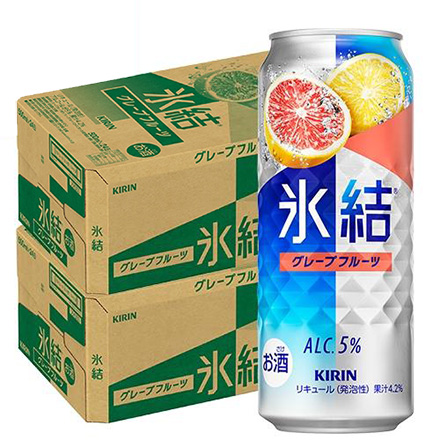 キリン 氷結 グレープフルーツ 500ml缶×2ケース（48缶）48本 長S