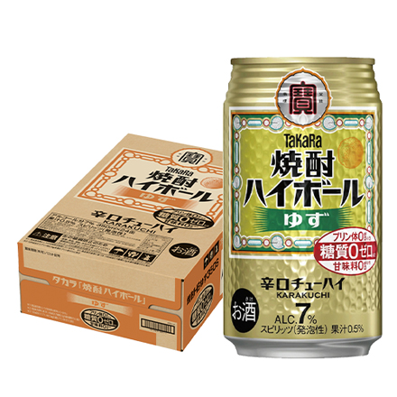 タカラ 焼酎ハイボール ゆず 350ml缶×1ケース（24本）