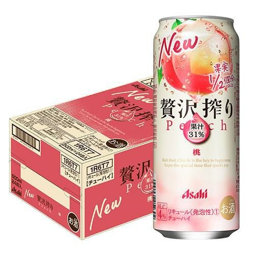 アサヒ 贅沢搾り 桃 1ケース(500ml×24本)