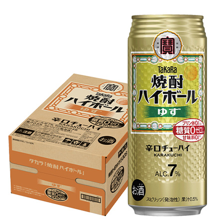 タカラ 焼酎ハイボール ゆず 500ml缶×24本