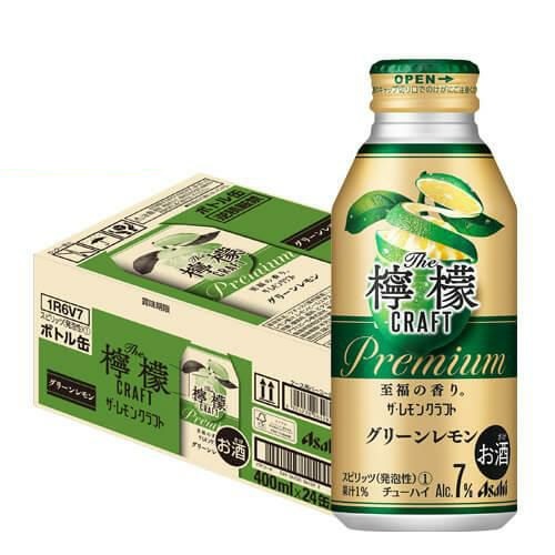 アサヒ ザ レモンクラフト グリーンレモン 400ml×24本 1ケース プレミアム チューハイ レモンサワー缶 24缶 長S