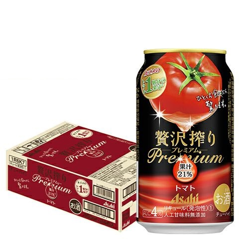 アサヒ 贅沢搾り プレミアム トマト350ml缶 24本 1ケース (24缶) カゴメ Asahi サワー チューハイ 長S