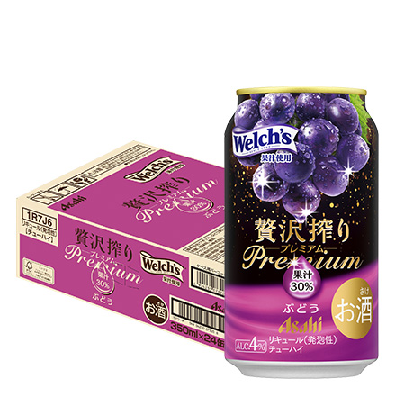 アサヒ 贅沢搾り プレミアム ぶどう 350ml缶×24本