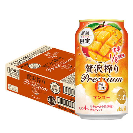 アサヒ 贅沢搾り プレミアム マンゴー 期間限定 350ml缶×24本 長S