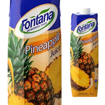 フォンタナ パイナップルジュース 100% 1000ml×24本 1L 濃縮還元 紙パック 長S