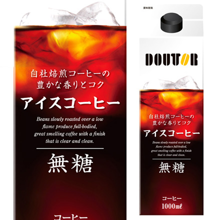 ドトール アイスコーヒー 1000ml×6本 無糖 1L 紙パック アイス YF
