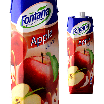 アップルジュース 100% 紙パック フォンタナ 1000ml×6本 濃縮還元 100パーセント 1L 送料無料 fontana 長S