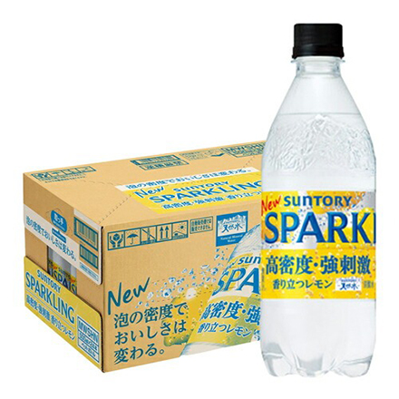 サントリー 天然水 スパークリングレモン 500ml 24本