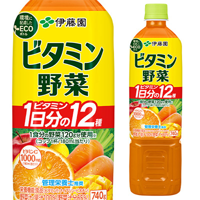 伊藤園 ビタミン野菜 ジュース ドリンク 野菜 エコボトル 740g×15本 ( 1ケース ) RSL