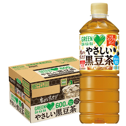 サントリー グリーンダカラ やさしい黒豆茶 600ml 24本 1ケース ペットボトル