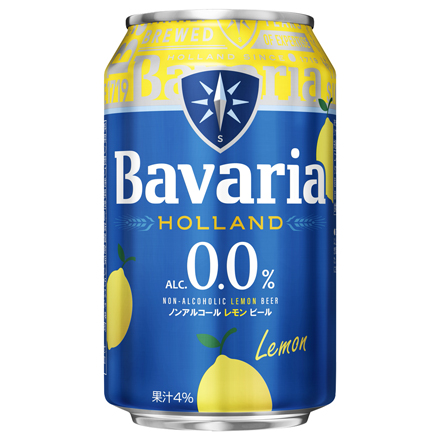 ババリア 0.0% レモン 330ml缶×24本 ケース 送料無料 Bavaria 0.0% Lemon ノンアル ノンアルコールビール フレーバー オランダ スウィンケルズ 海外ビール 輸入ビール 長S