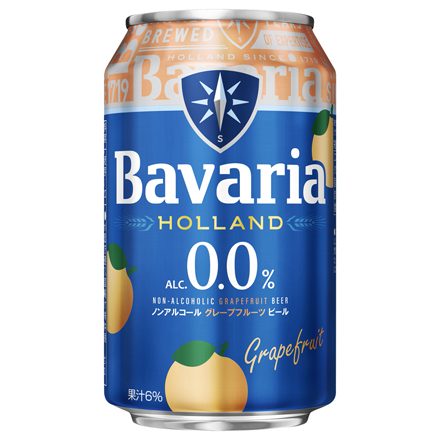 ババリア 0.0% グレープフルーツ 330ml缶×24本 ケース Bavaria 0.0% Grapefruit GF ノンアル ノンアルコールビール フレーバー オランダ スウィンケルズ 海外ビール 輸入ビール 長S