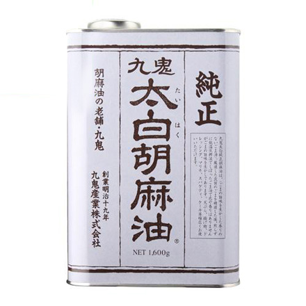 九鬼 純正 太白 胡麻油 1600g 6缶 九鬼産業 純正 胡麻油 ごま油 白い胡麻油 たいはく 大容量 調味料 RSL
