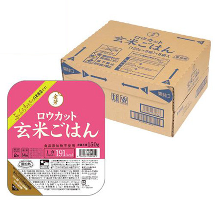 東洋ライス 金芽ロウカット玄米ごはん 150g 3食 8袋 金芽 ロウカット 玄米ご飯 ローカロリー RSL
