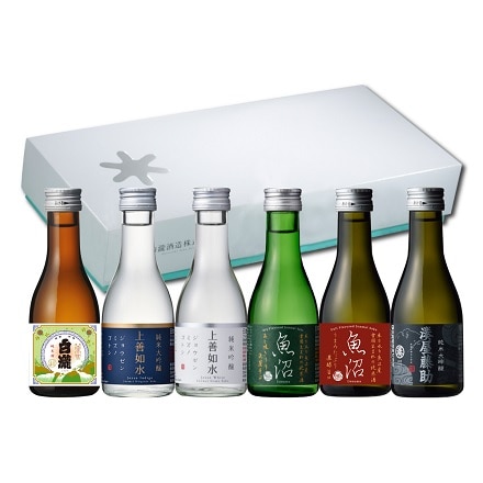 日本酒 新潟県 白瀧 飲み比べ 180ml×6本 セット 上善如水 魚沼 湊屋藤助 純米大吟醸酒2本 純米吟醸酒1本 純米酒3本 清酒 酒 ギフト プレゼント 冷酒 RSL