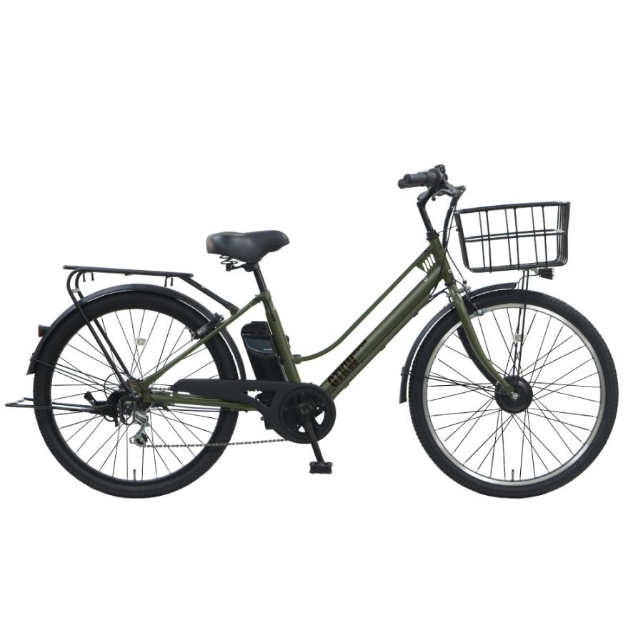 EVOL 電動アシスト自転車 エヴォル（evol） evol GTKW 26インチ 6段変速 ダークカーキ