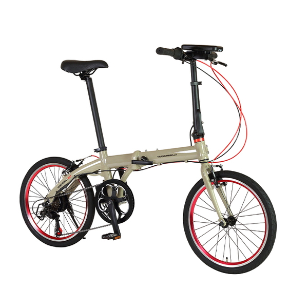 GIC電動折畳自転車トランスモバイリー NEXT206+マウントバッグセット ベージュ車体＋ブラックバッグ ２０インチ