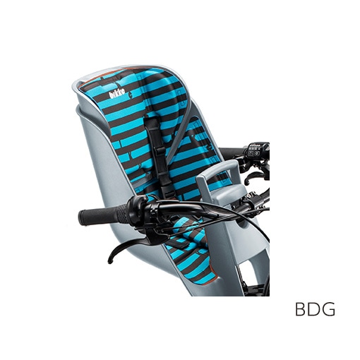 BRIDGESTONE ビッケモブ用 フロントチャイルドシートクッション ボーダーブルー