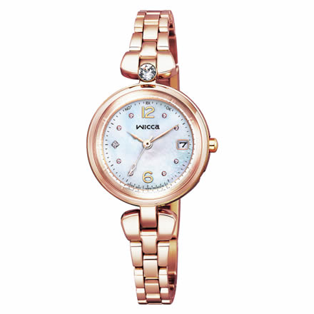 CITIZEN 腕時計 KS1-660-91 Wicca レディース ティアラスターコレクション スワロフスキー ピンクゴールド （国内正規品）