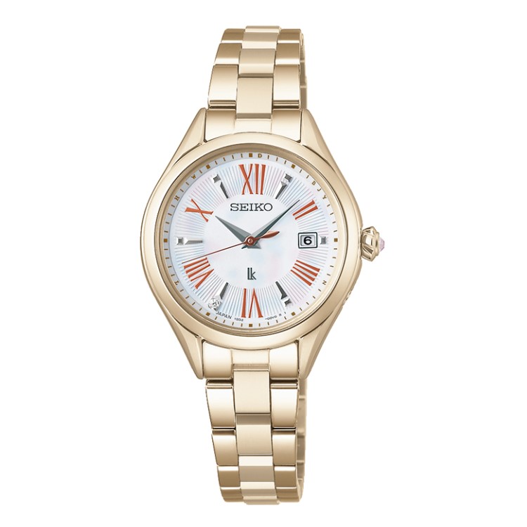 SEIKO セイコー LUKIA ルキア Grow SSQW098 レディース 腕時計 ソーラー電波 チタン 白蝶貝ダイヤル レディゴールド 日本製 金木犀