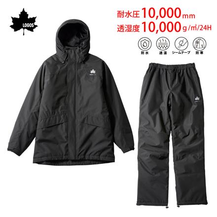 ロゴス LOGOS by LIPNER 防水 防寒 パデットスーツ ブラック M 35011713