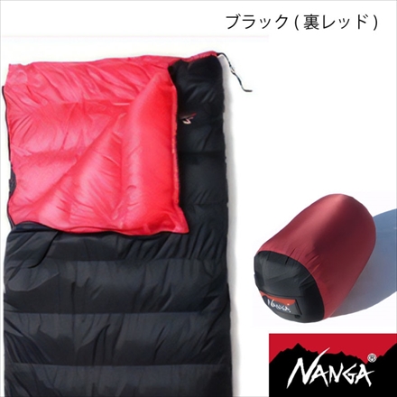 ナンガ シュラフ 別注オーロラライト 封筒型 800DX ブラック 裏