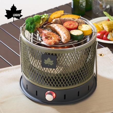 ロゴス BBQグリル 無煙 メシ暖房グリル (ファンの力で火力抜群) 81064122