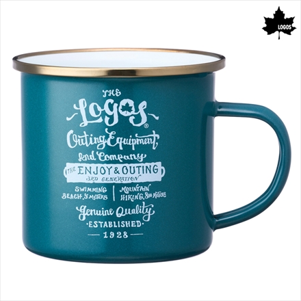 ロゴス LOGOS クラシコ ホーローマグ（ブルー） 81280060