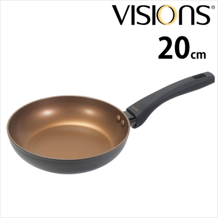 ビジョンズ ゴールドコーティング IH対応フライパン 20cm ブラック (パール金属 VISIONS GOLD Coating Black) CP-1746
