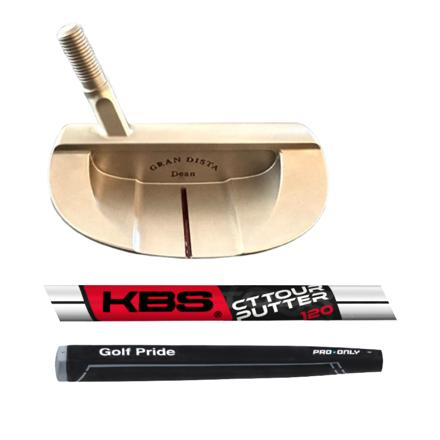 グランディスタ パター ディーン マレットタイプ シャフト & グリップ付き 34インチ (KBS CT TOURシャフト & PRO ONLY 81ccグリップ ブルー)