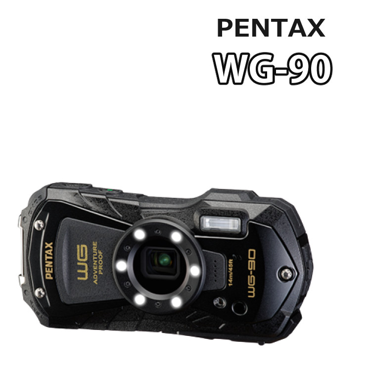 ペンタックス PENTAX デジタルカメラ WG-90 ブラック